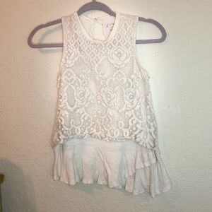 White lace top